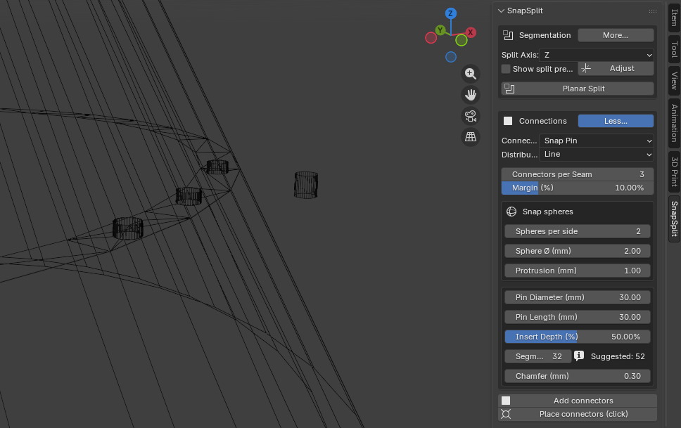 F.e. place connections per "click"