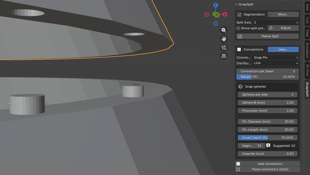 F.e. place connections per "click"