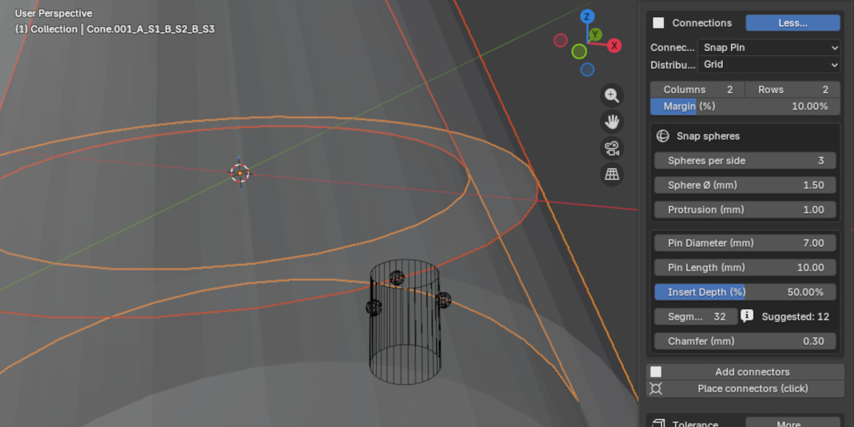 F.e. place connections per "click"