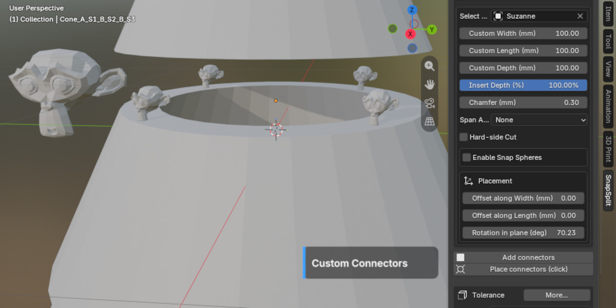 F.e. place connections per "click"